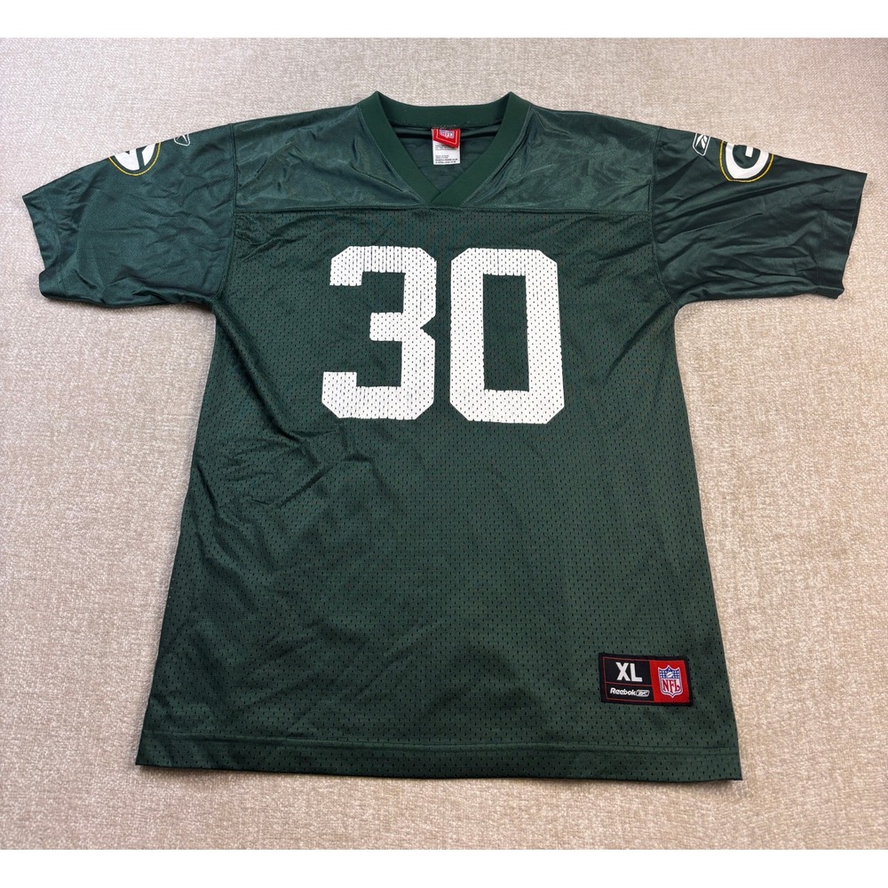 Reebok Green Bay Packers Ahman Green 30 Jersey Kids XL 18-20 Green NFL Football